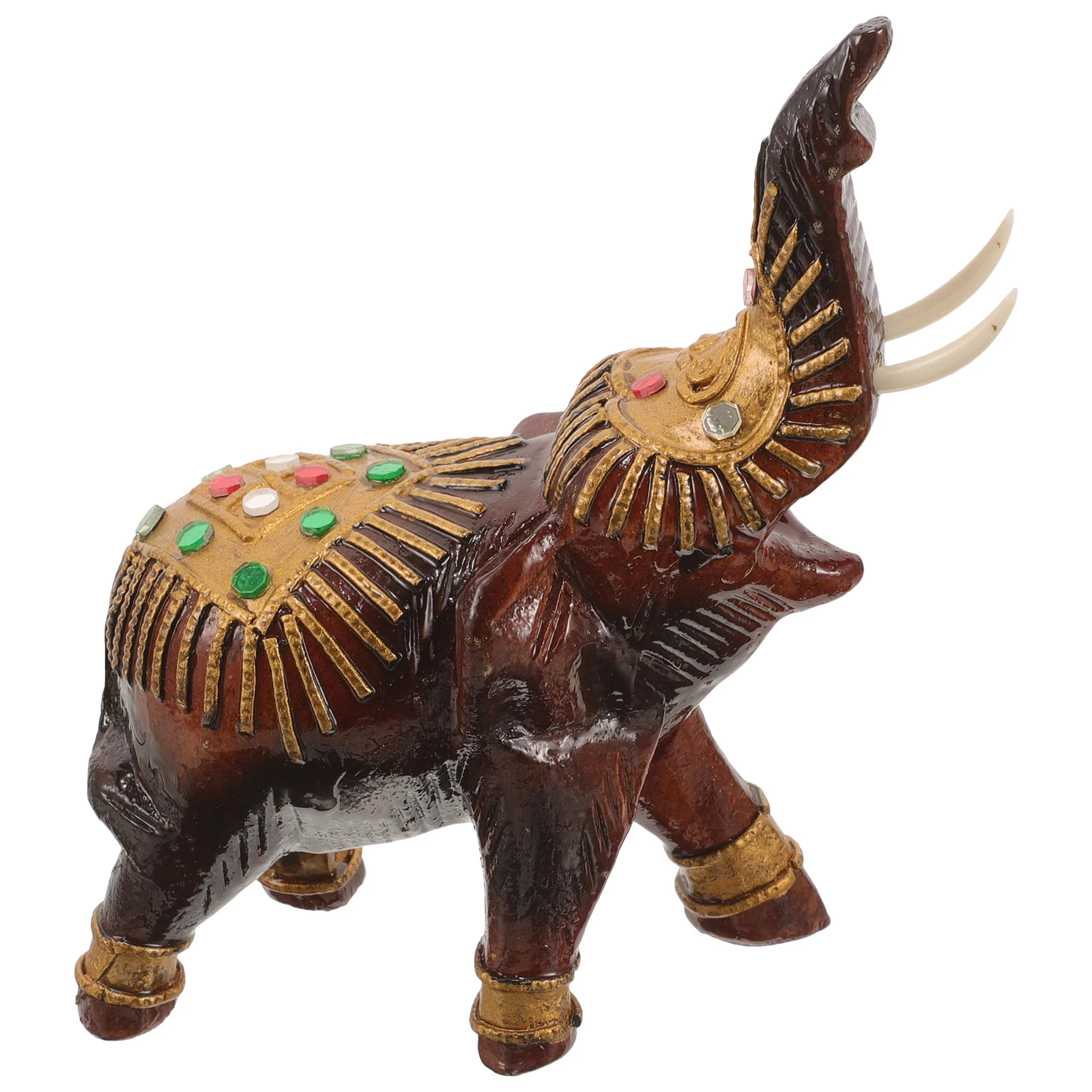 

Wood Elephant 3 Inches Elephant Ornament Smooth Rounded Design Home Office Decor Wooden Animal Ornament Gift Idea