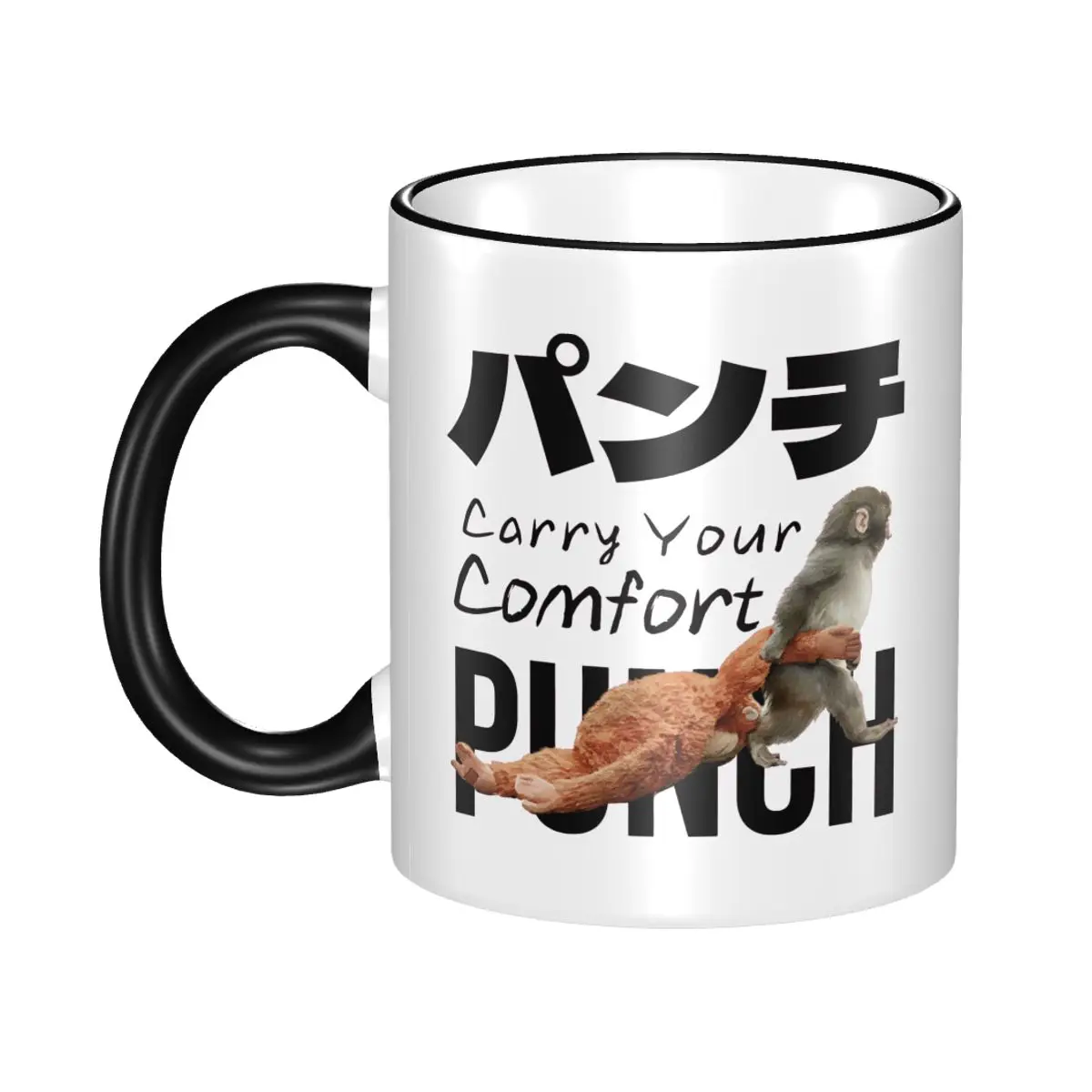 

Unique Design Punch Monkey And Toy Oran-Mama Merch Mugs Novelty Coffee Cup