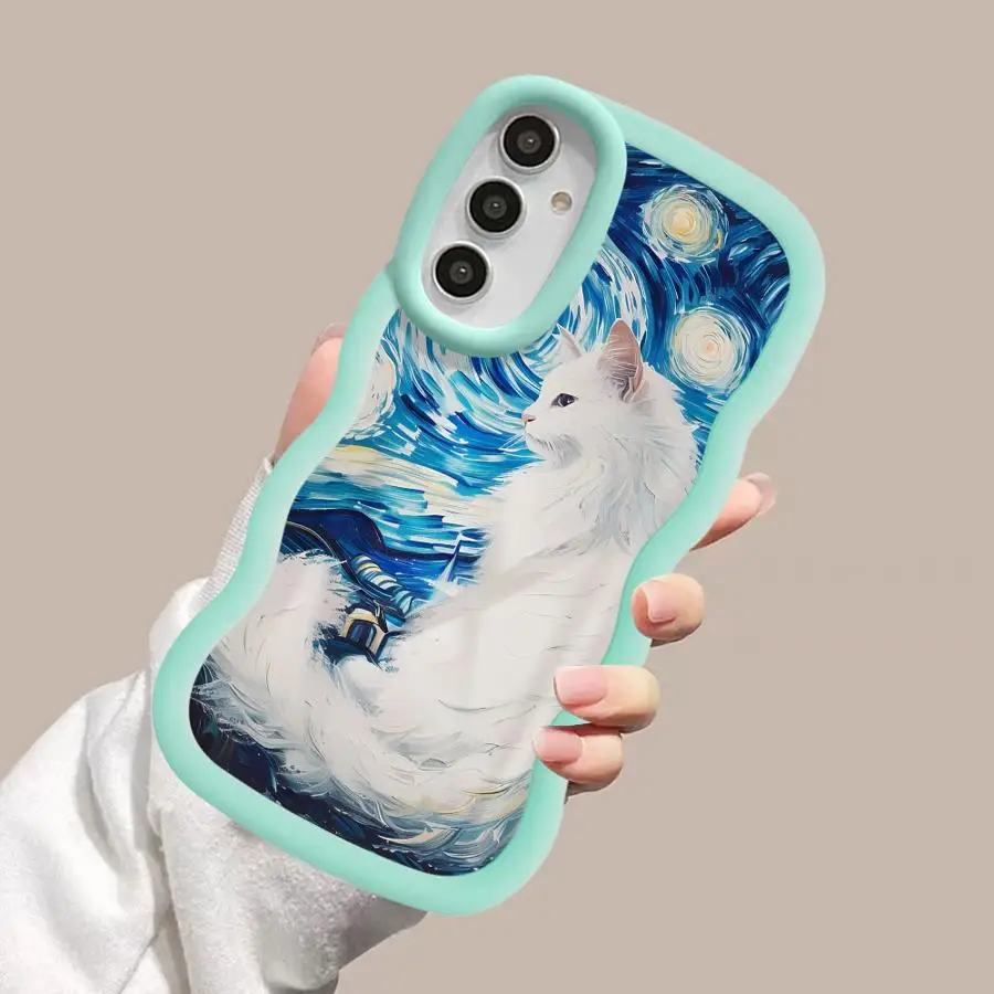 حافظة لهاتف سامسونج جالاكسي A36 A33 A35 A13 A14 A11 A12 A15 A21s A26 A34 A16 فان جوخ آرت