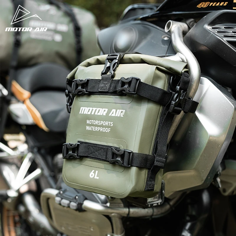 6L Motorcycle Bag Frame Crash Bars Bumper Bag Multifunctional Waterproof Storage Tools Placement Pack Riding Equipment Package