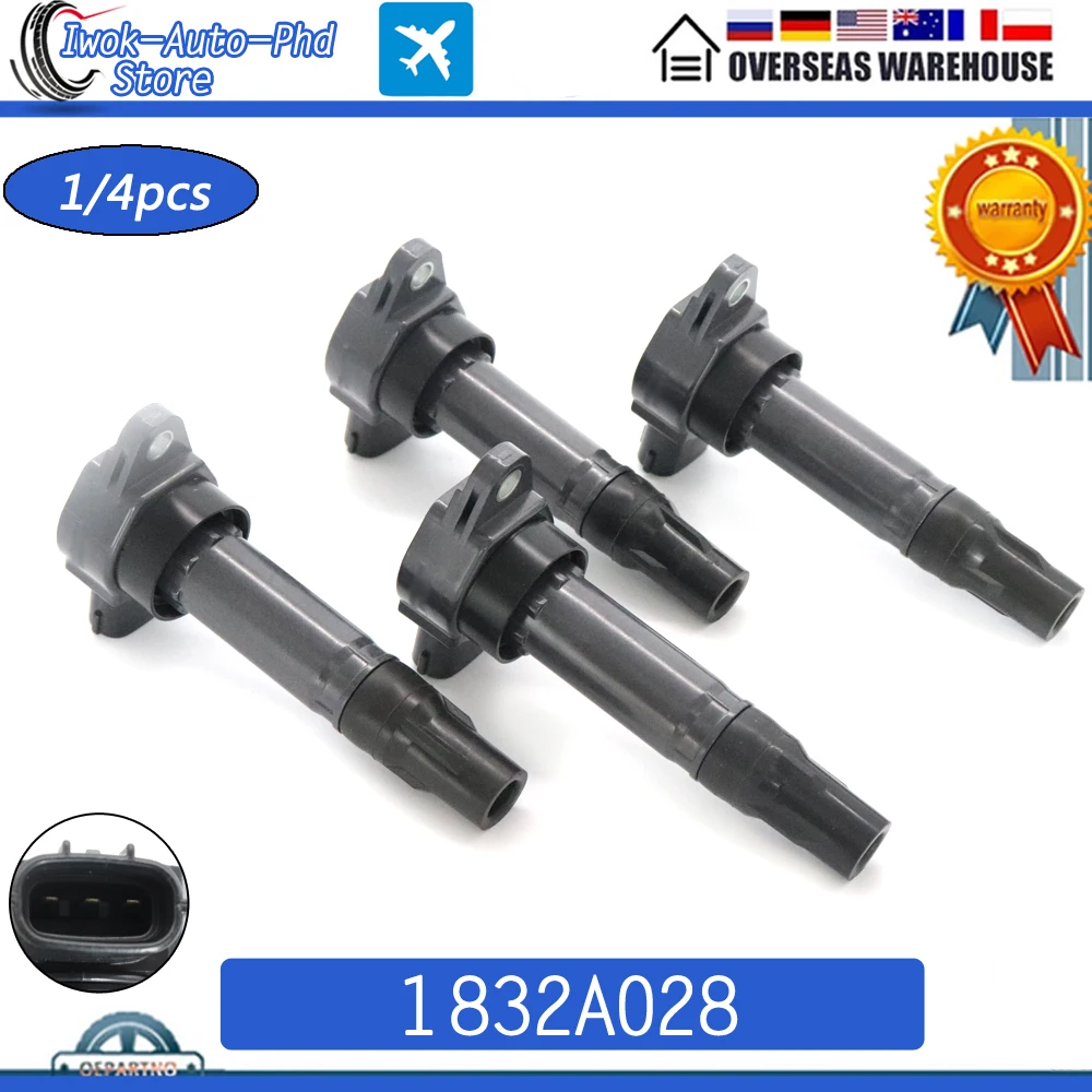 1832A028 High Quality Ignition Coils Pack System For Mitsubishi Smart Fortwo Passion Coupe Cabrio Pure 1.0 2008-15 FK0319