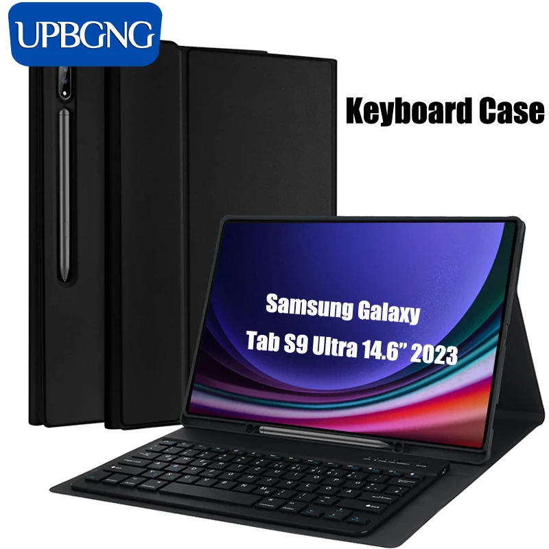 Case with Bluetooth Keyboard for Samsung Galaxy Tab S9 Ultra Plus 14.6