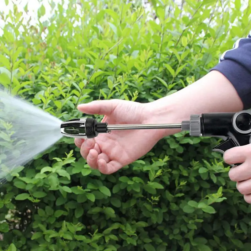 High Pressure Water Guns Household Car Washing Tools Metal Extension Rod Rubber Coating Hand Garden Irrigation