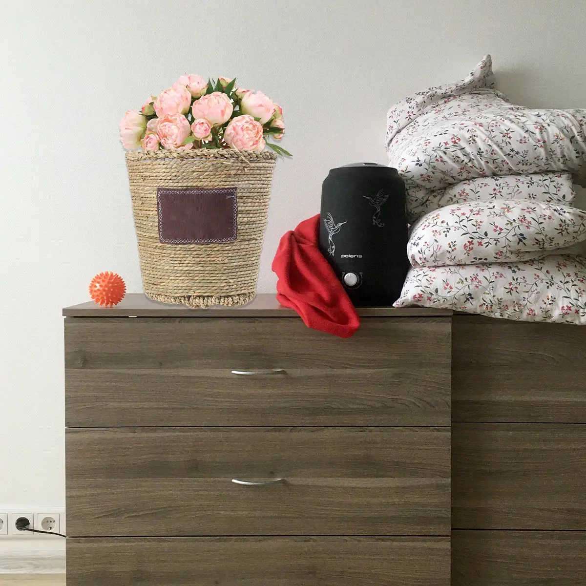 Vine Flowerpot Rattan Plaited Straw Knit Creative Decorative Planter for Living Room TV Cabinet Wine Cabinet Home Office Store