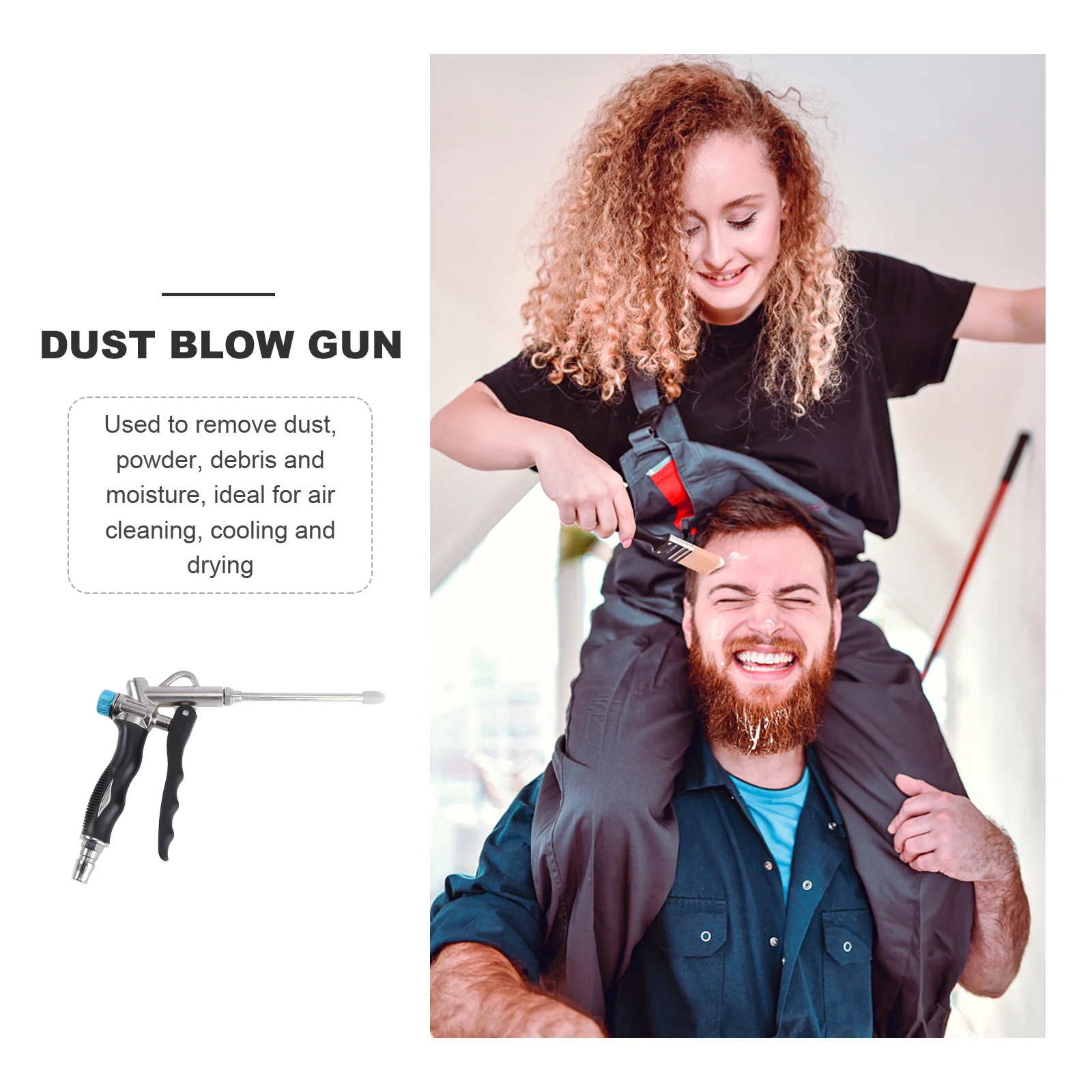 

1Pcs Blow Dust Gun Nozzle Air Blow Tool for Cleaning Car Machinery Cracks Crevice Home Industrial Equipment Dust Removal