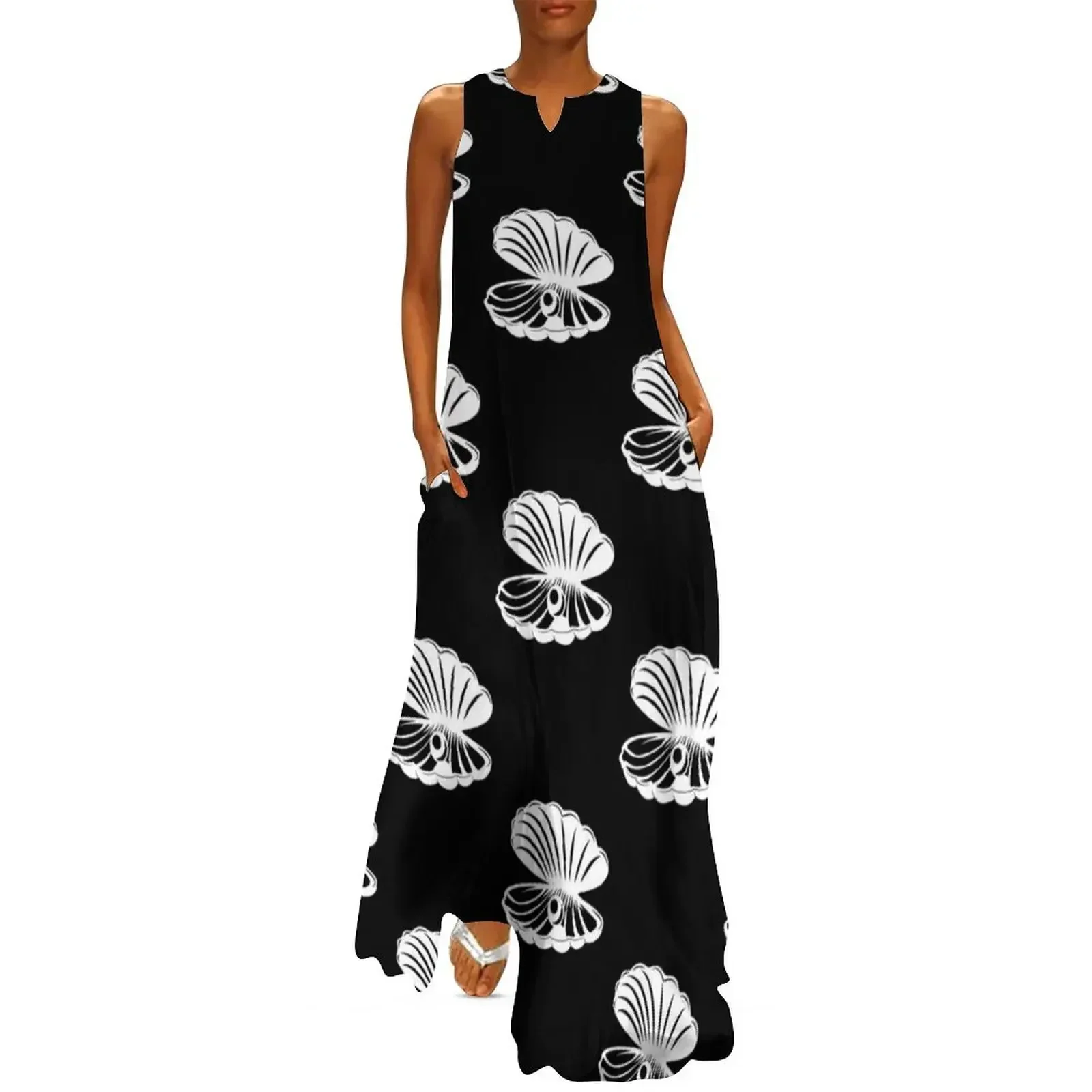 

Pearl Shellfish Y2K Italy Preppy Long Dress women dresses Woman clothes sexy dress for women Dress