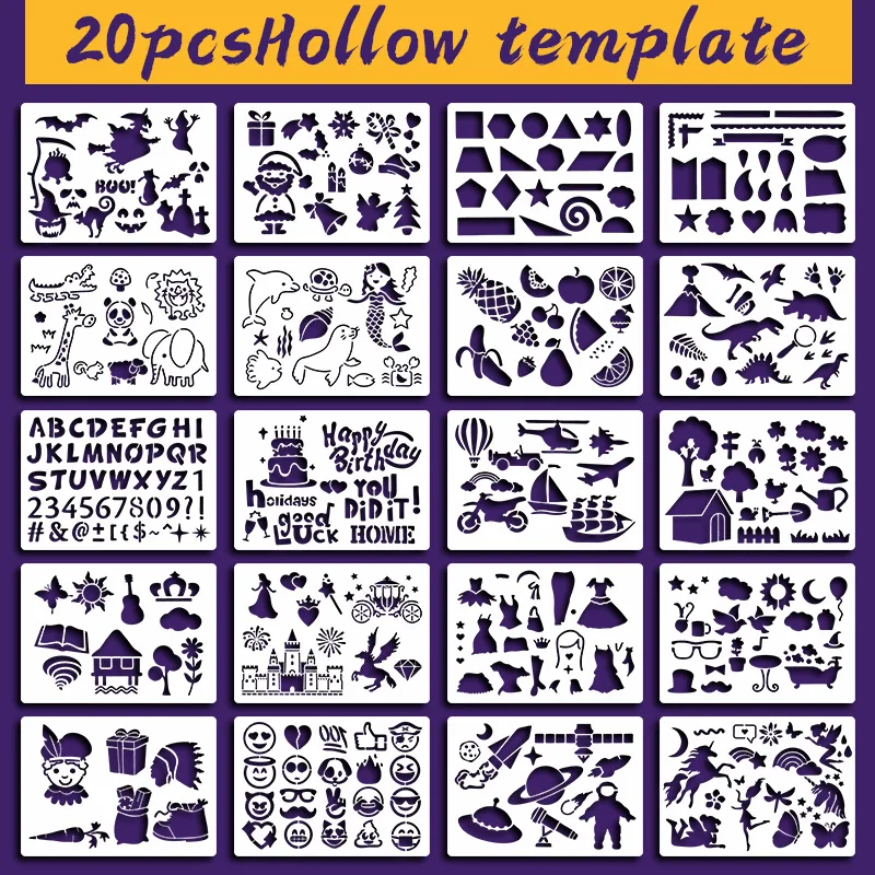 set-di-100-stencil-cartoon-carini-per-bambini-modelli-riutilizzabili-per-disegno-pittura-fai-da-te-scrapbooking-decorazione-di-diari-e-artigianato