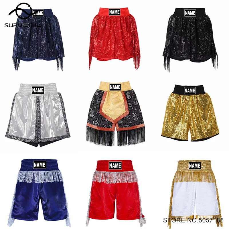 

Boxing Shorts Custom Muay Thai Pants Men Women Child Personalized Martial Arts MMA Grappling Cage Fighting Kickboxing Shorts