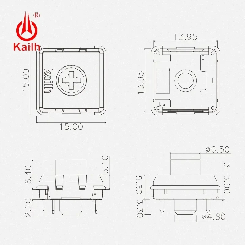 Kailh Choc V2 Low Profile Switch 1353 Chocolate V2 Mechanical Keyboard Switches Custom DIY Clicky Tactile Linear Blue Red Brown - view 5