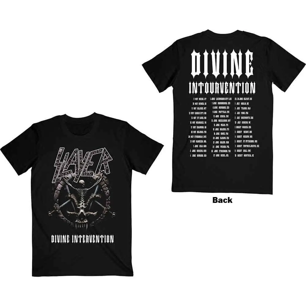 Slayer Divine Intervention 2014 Dates T Shirt Black New