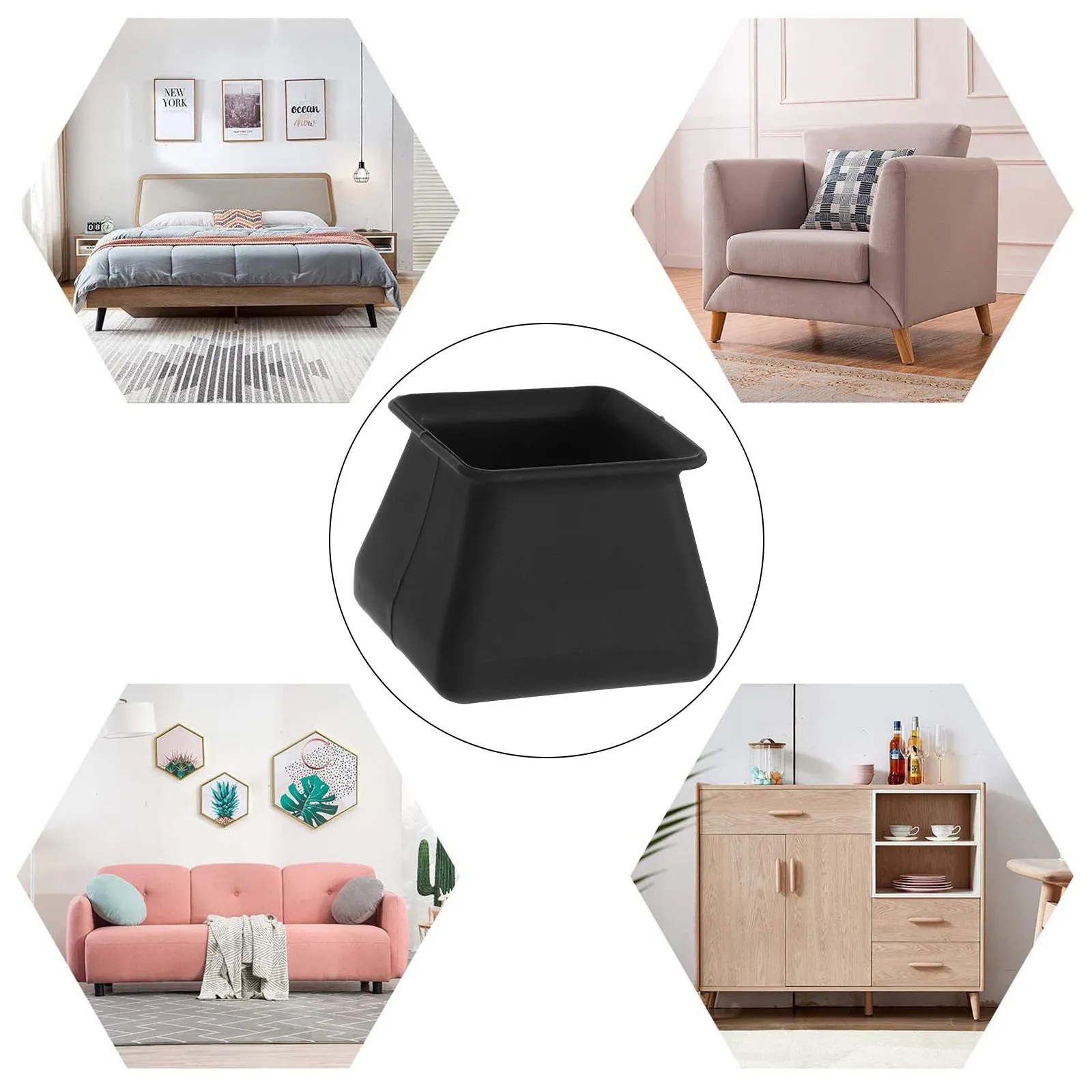 16Pcs Silicone Chair Leg Protectors Floor Protectors Chair Feet Covers Furniture Stoppers for Wood Floors Furniture Feet