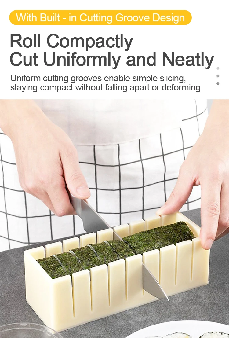 Machen Sie Sushi-Maschine, Schneider, Sushi-Maker, Kimbap, Sushi-Rollen-Form, rund, quadratisch, herzförmig, Onigiri-Formen, Reisbälle – Detail 2