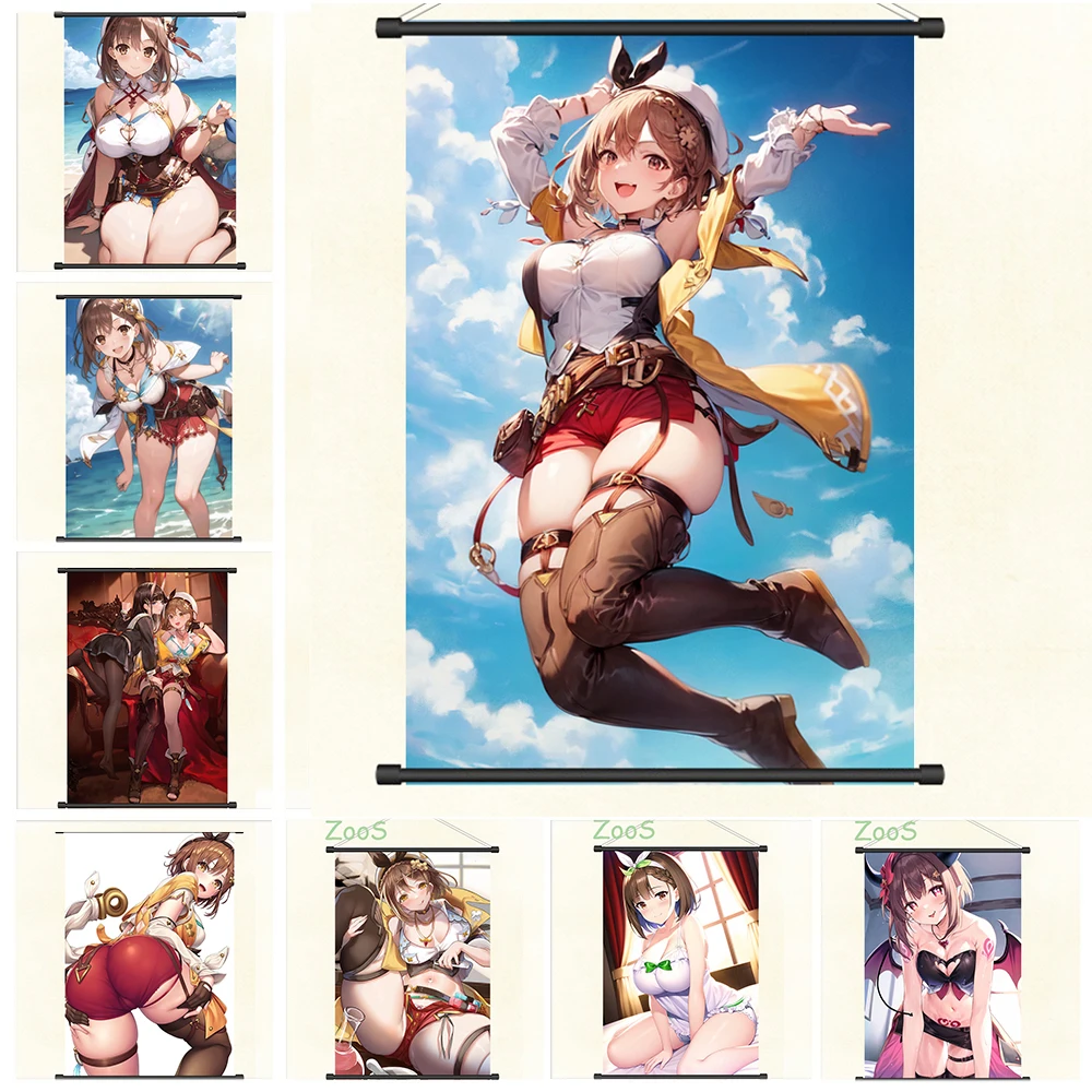 

Atelier Ryza Reisalin Stout Decoration Picture Mural Anime Scroll Painting Cartoon Comics Poster Canvas Wallpaper Prints Gift