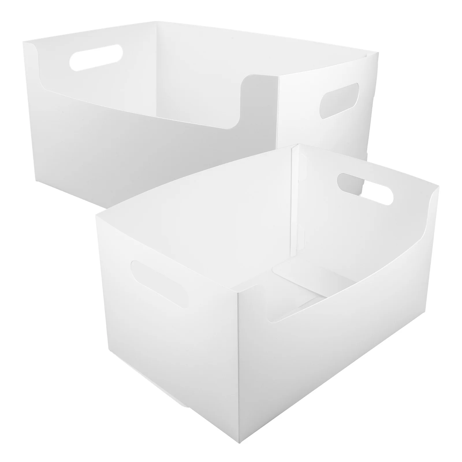 

2pcs File Holder Desktop Organizer ABS Storage Box Multifunctional Sundries Basket for Office Dorm Room Home Use