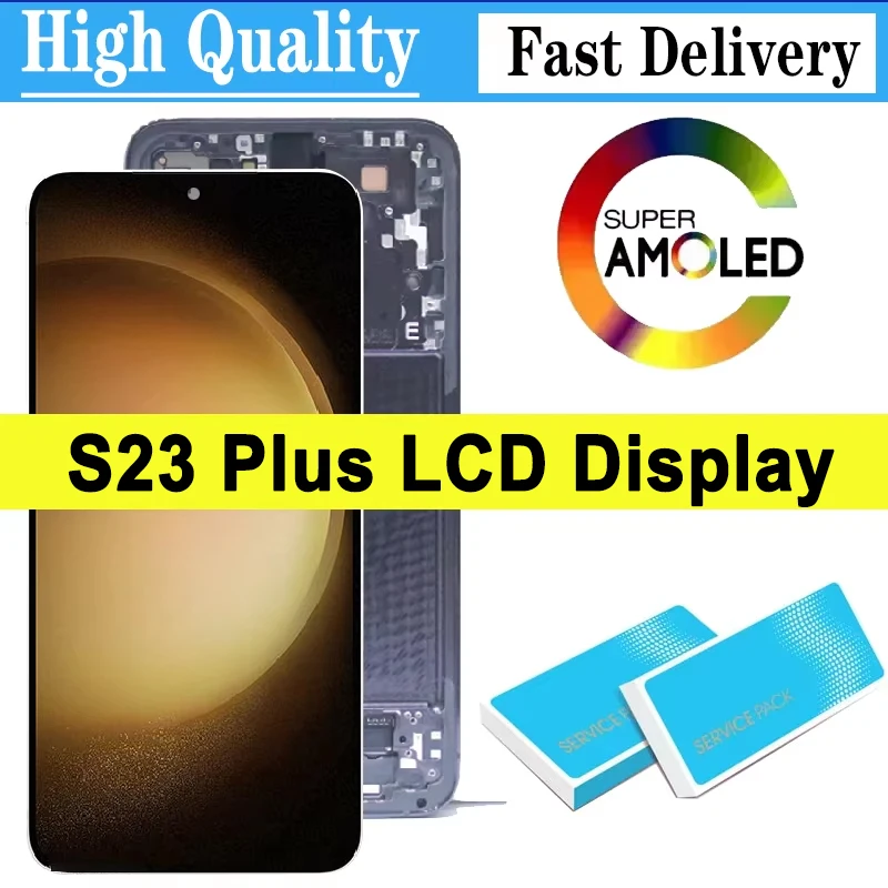 Best Quality AMOLED LCD Replacement for Samsung S23 Plus Touch Screen Display S23+ S23 Plus SM-S916B SM-S916B/DS