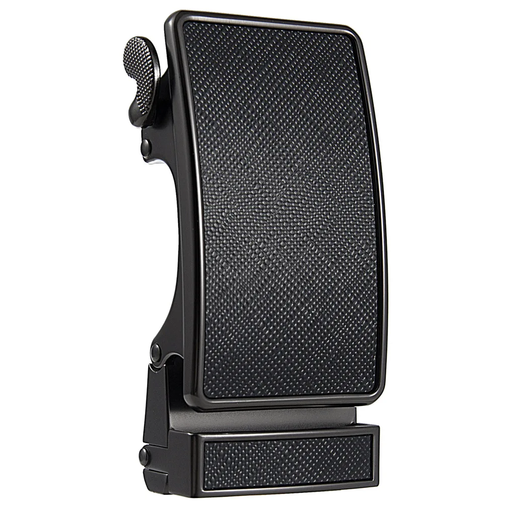 أسود جلخ الرجال حزام مشبك سبيكة التلقائي مشبك عارضة الأعمال الكلاسيكية حزام الملحقات 3.5 سنتيمتر #5