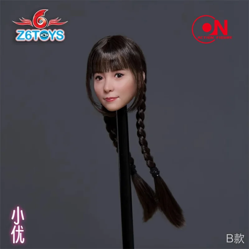 Z6TOYS ZC013 1/6 Island Country Girl Xiaoyou Head Sculpt Movable Eyes Head Carving Fit 12'' Female Soldier Action Figure Body