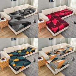 Elastic Sofa Covers for Living Room, Geometric Couch Cover, Pets Corner, L Shaped, Chaise Longue, Slipcover, 1Pc