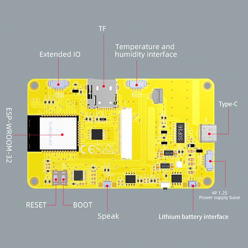 3.2 Inch Smart Display Esp32 Voor Arduino Lvgl Wifi & Bluetooth Development Board 240*320 Ips Lcd Tft Module Optionele Touch