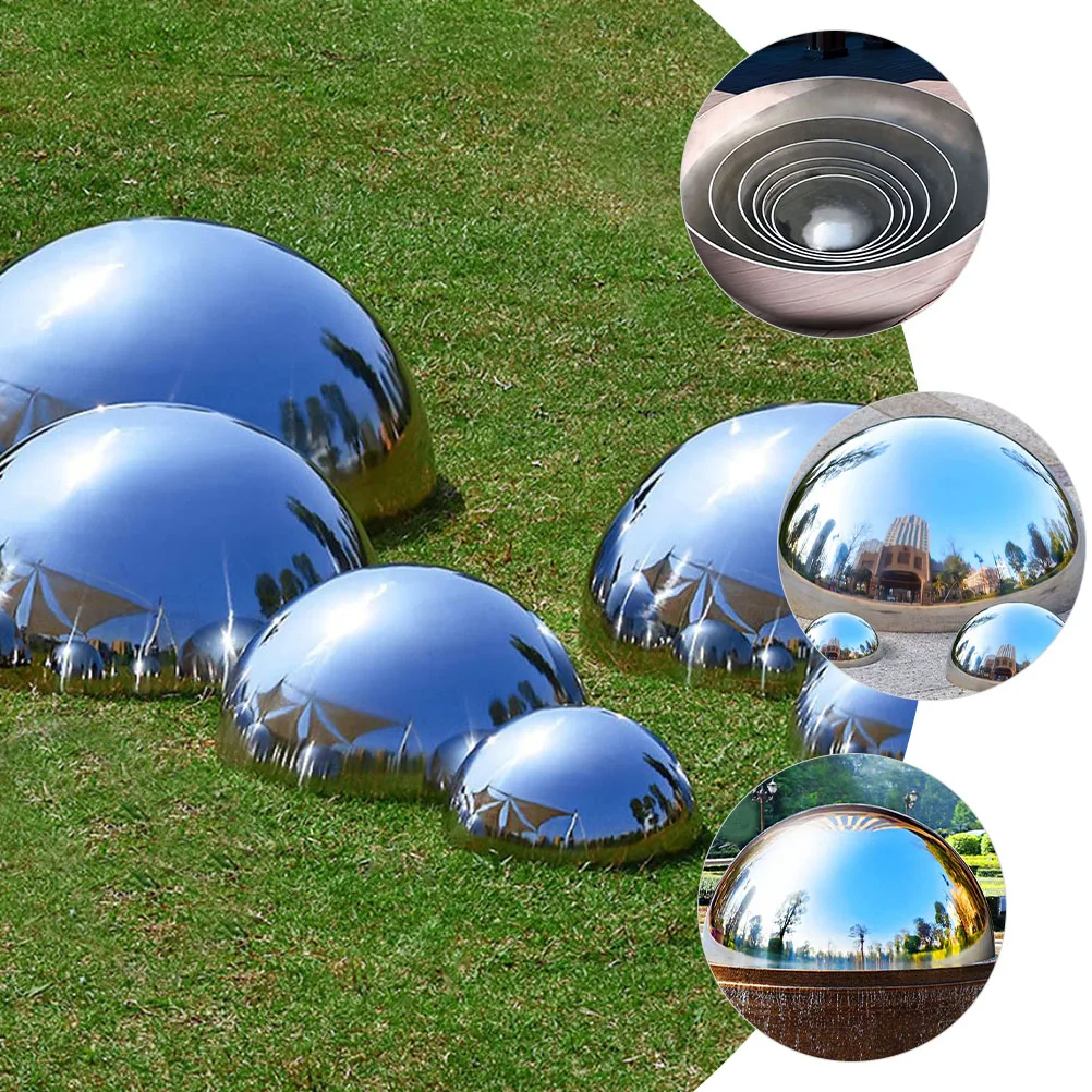 

6pcs Reflective Decorative Balls 51mm 63mm 76mm 90mm 100mm 150mm Stainless Steel Mirror Hollow Sphere Garden Gazing Balls