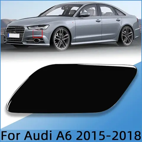 Audi A6 용 헤드 라이트 와셔 노즐 캡 2015 2016 2017 2018 스프레이 노즐 트림 커버 쉘 4G 0955275 H4G 0955276 H 자동차 액세서리