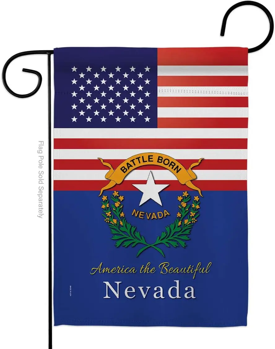 Americana Home & Garden US Nevada Regional States American Territories Republic Country Particular Area House Banner Small Y