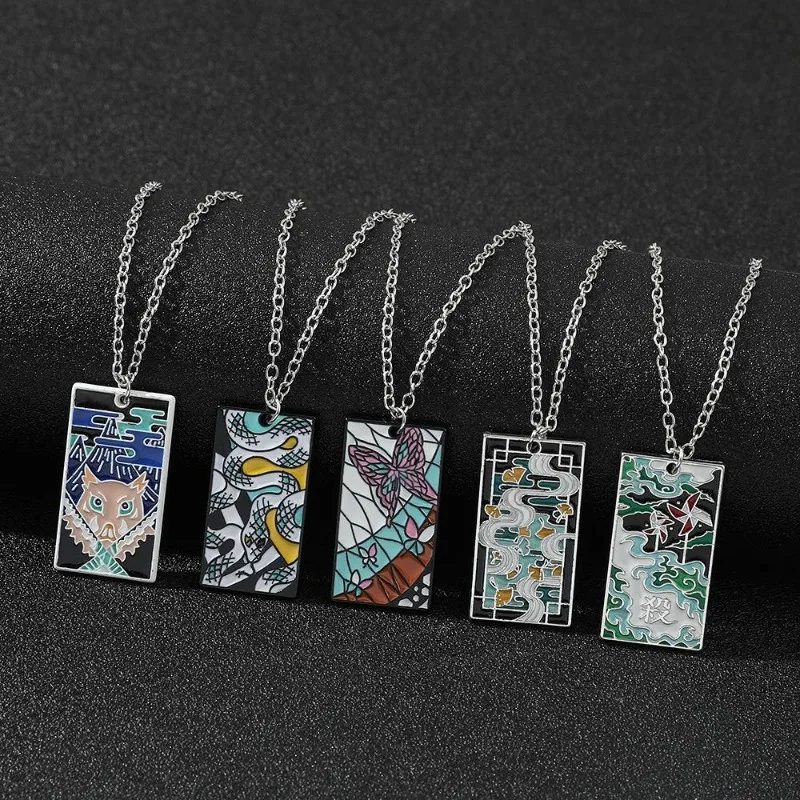 Anime Demon Slayer Surrounding Ghost Killing Team Fukuoka Yoshiyuki Metal Necklace Butterfly Ninja Ear Ornament Collection Gifts