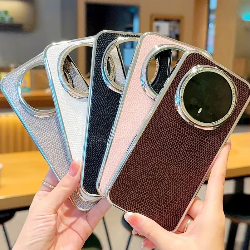 

Luxury Lizard Patterned Case For Honor Magic8 Pro Magic 7 7 Pro honor power Protection Silver Plated Lens Ring Protruding Cover