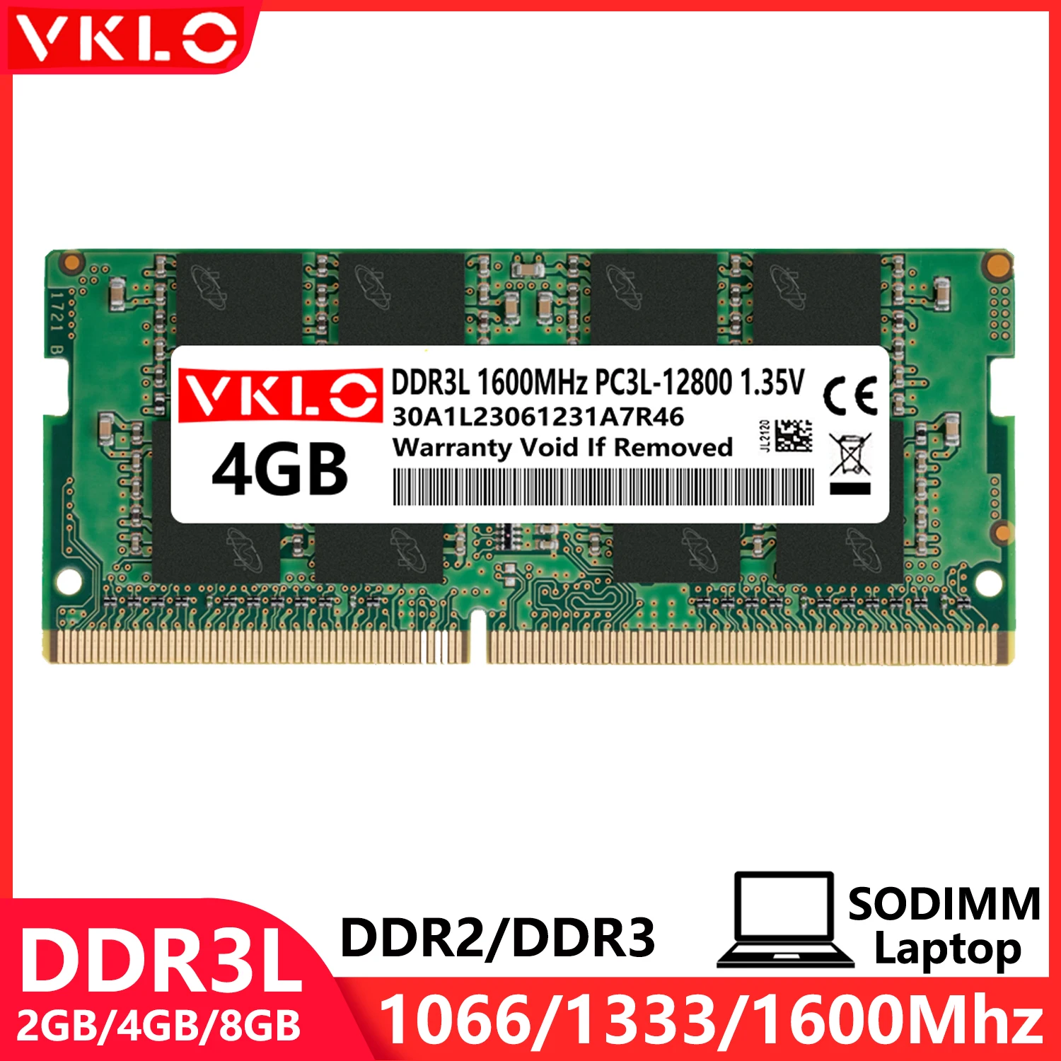 DDR3 DDR3L 4GB 8GB Memorias para portátiles Ram 8500 10600 12800 PC3 1,5 V PC3L 1,35 V 204 pines 1066 1333 1600Mhz SODIMM Memoria Ram para portátil