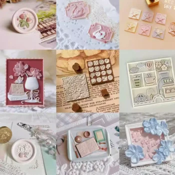 Fine design fire seal copper head multi-layer 3D embossing envelope invitation wax seal stamp fun children&#x27;s handmade DIY toy
