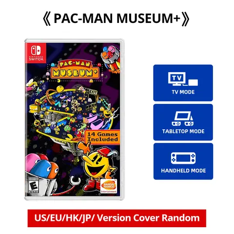 Nintendo Switch Game Deals - PAC-MAN MUSEUM+ - Games Physical Cartridge Support TV Tabletop Handheld Game Mode