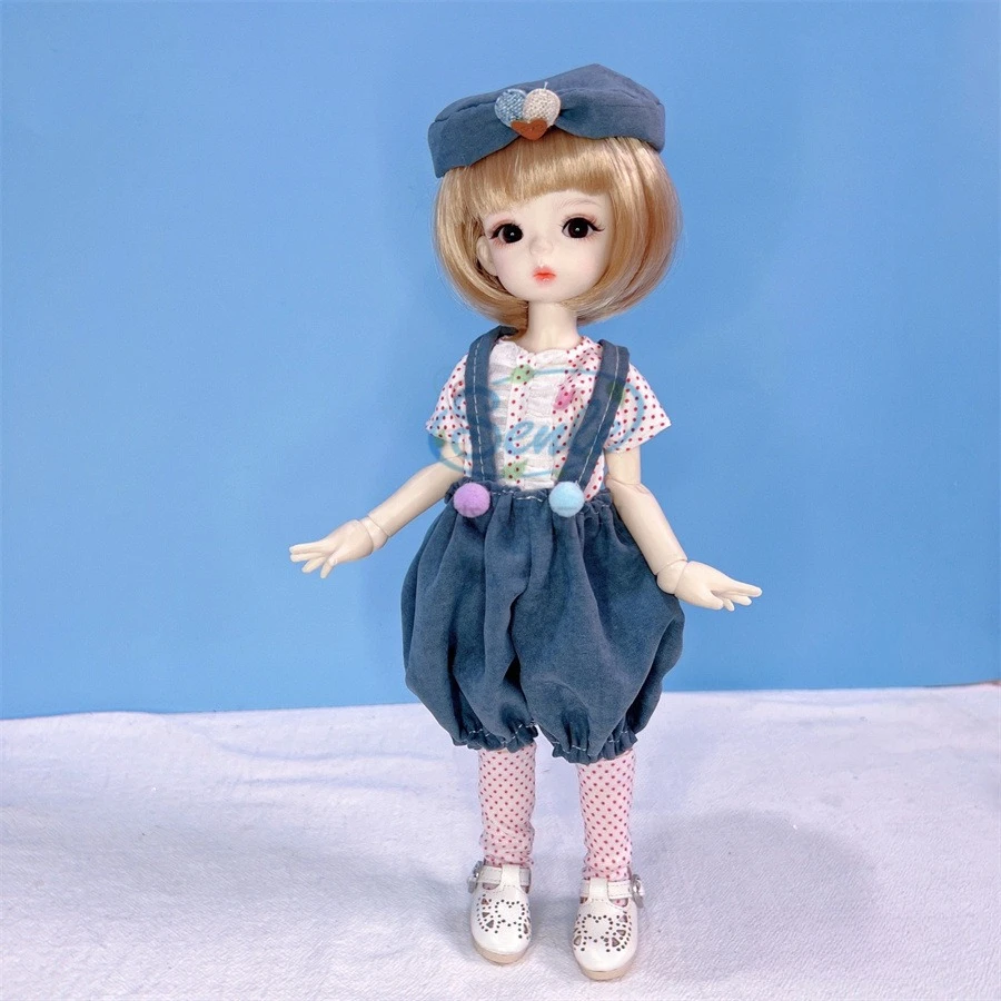 Nowy Zestaw Sukienki Lolita Gwieździsta Noc dla Lalki BJD 6-punktowej, Złote Koronkowe Wykończenie, Spódnica z Nadrukiem Nieba, Strój dla Lalek 30 cm, Akcesoria do Przebierania, Prezenty