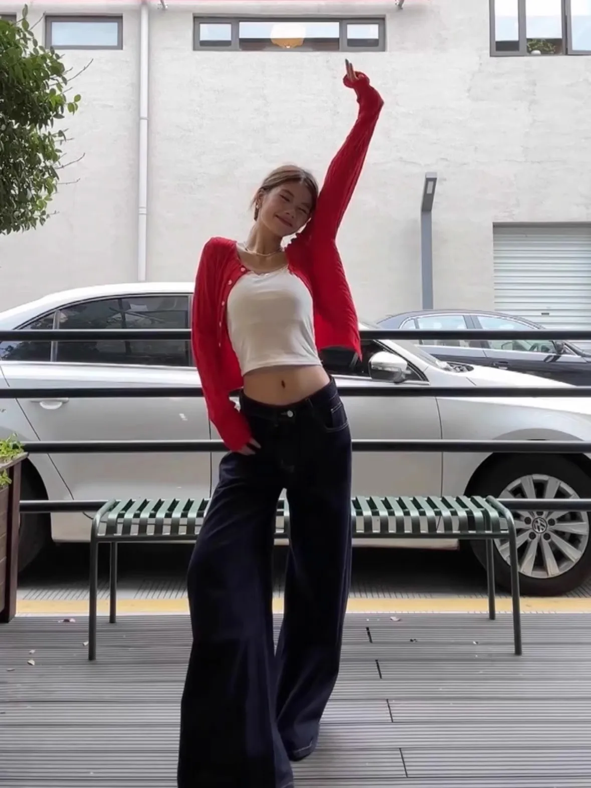 Rode gedraaide gebreide trui vest ort Sle dames top vroege herfst outfit Koreaanse retro Sle warmte kleding bovenkleding