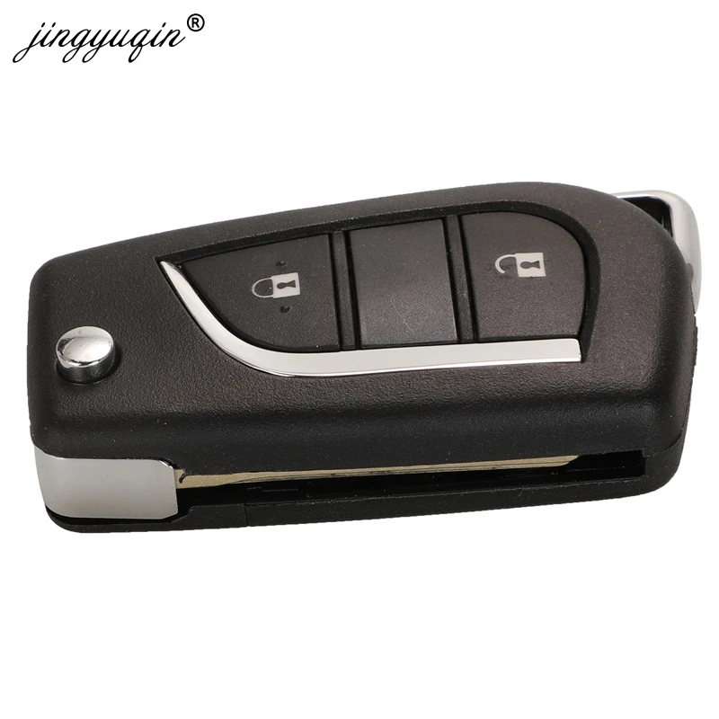 jingyuqin 2/3 Buttons Control Key 315Mhz with Chip For Toyota Corolla RAV4 Camry CROWN Reiz Toy43 TOY48 Modified Flip Remote Key