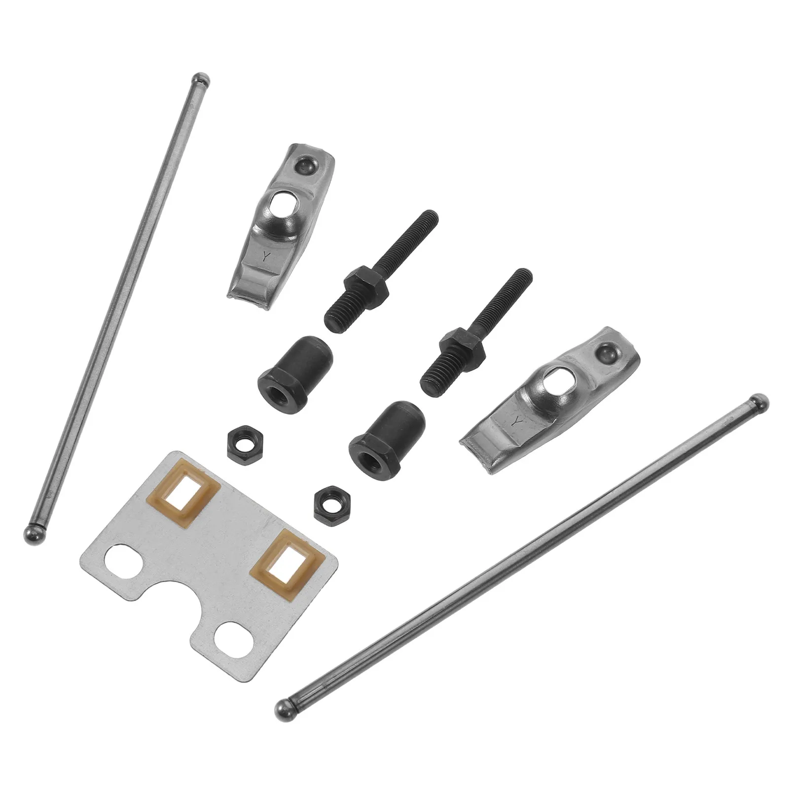 1Set Valve Rocker Arm Kit Brush Cutter Valve Push Rod Set Small Engine Maintenance Kit for Lawnmower Engine Repair Compatible