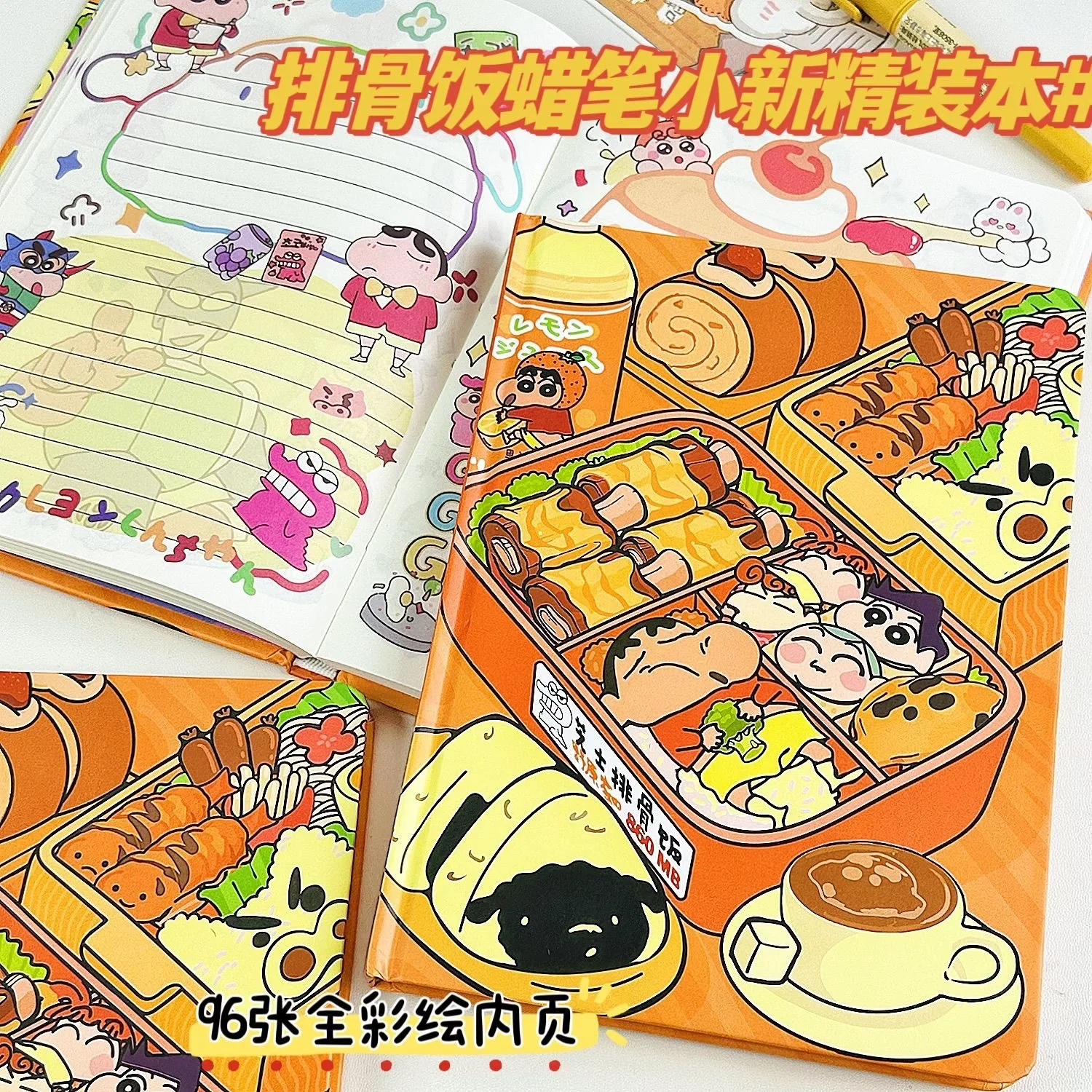 

New Crayon Shin chan Notebook Cartoon A5 Hardshell Edition Color Page Student Cute High Beauty Printed Hand drawn Ledger