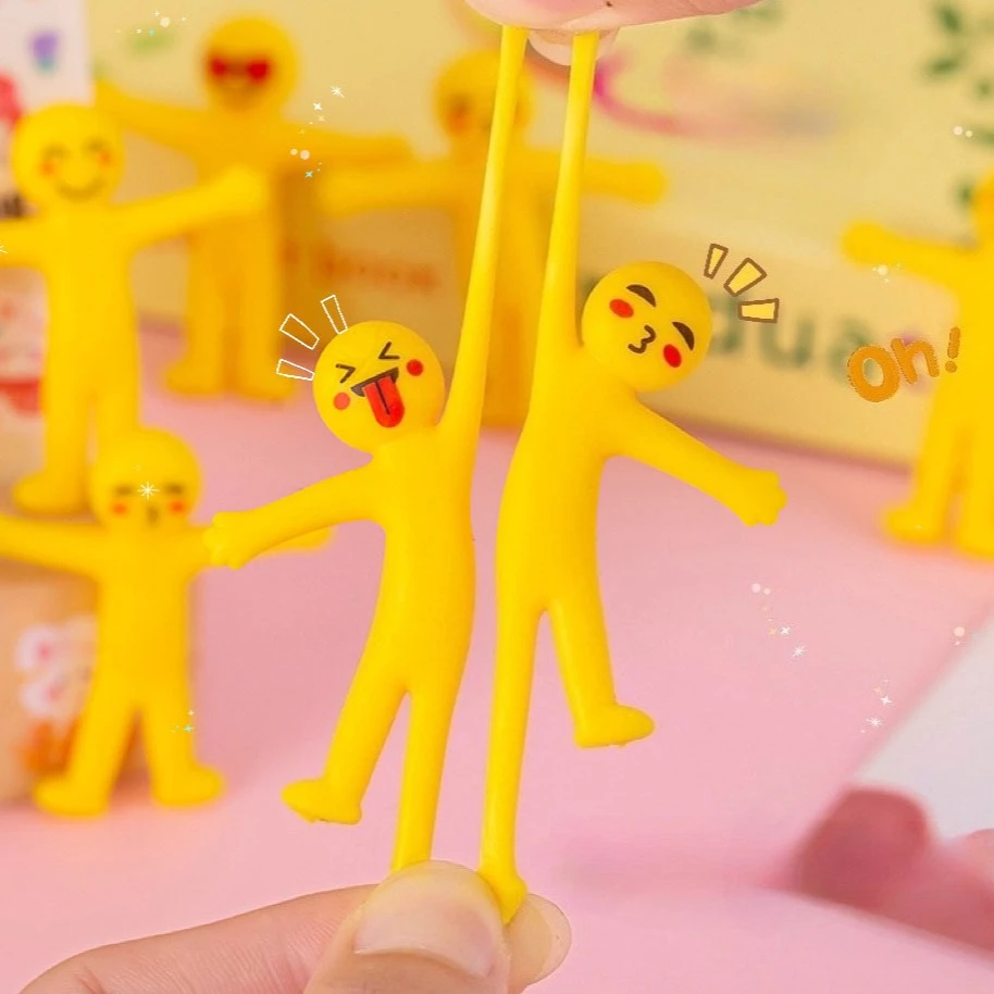 

10-400 шт. растягивающиеся миньоны, креативная вентиляционная игрушка для снятия стресса, мини-миньоны, желтая кукла-смайлик, игрушка для снятия стресса