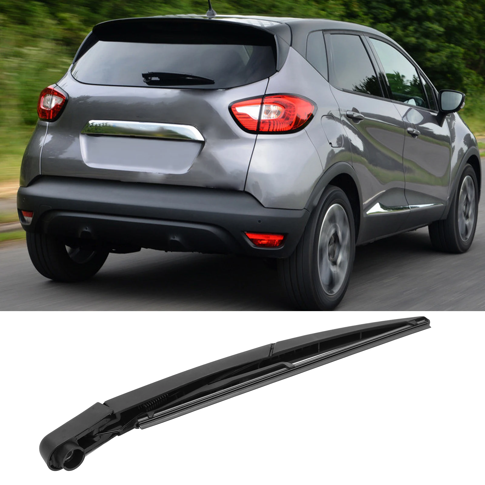 Car Rear Windshield Wiper Arm Blade Set 287815304R Black Replacement for DACIA SANDERO 2005‑2015