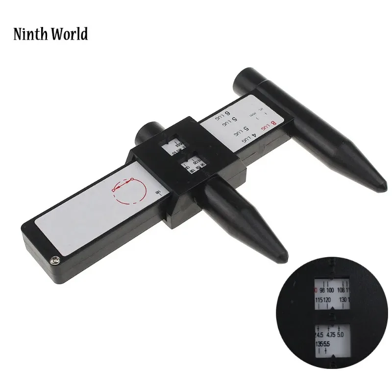 Ninth World PCD Ruler Hub Ruler 4 5 6 8 LUG Bolt Patterns Gauge PCD Caliper Measuring Tool Vehicle Auto Car Modification Tools