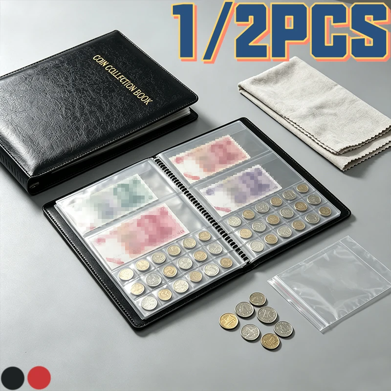 Coin Collection Album Holder Banknote Storage Book Multifunctional Display Organizer Collecting Case Souvenir Keepsake Gifts