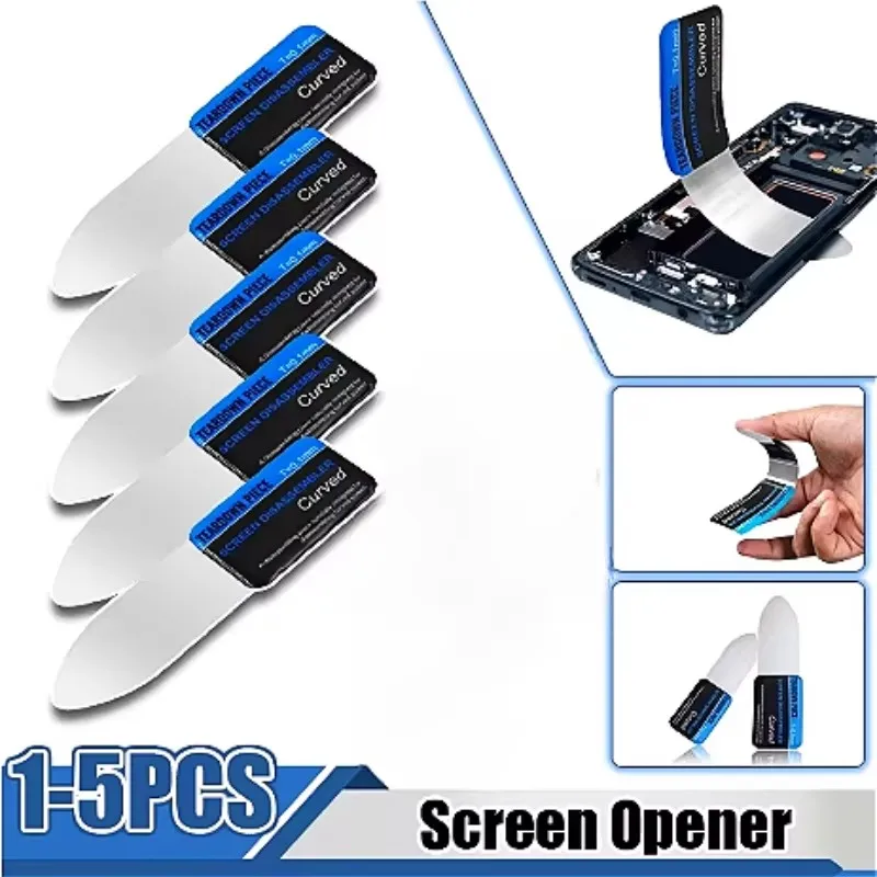1-5PCS Stainless Steel Blade Soft Thin Pry Spudger Cell Phone Tablet Screen Battery Opening Tools For Samsung IPhone IPad Opener