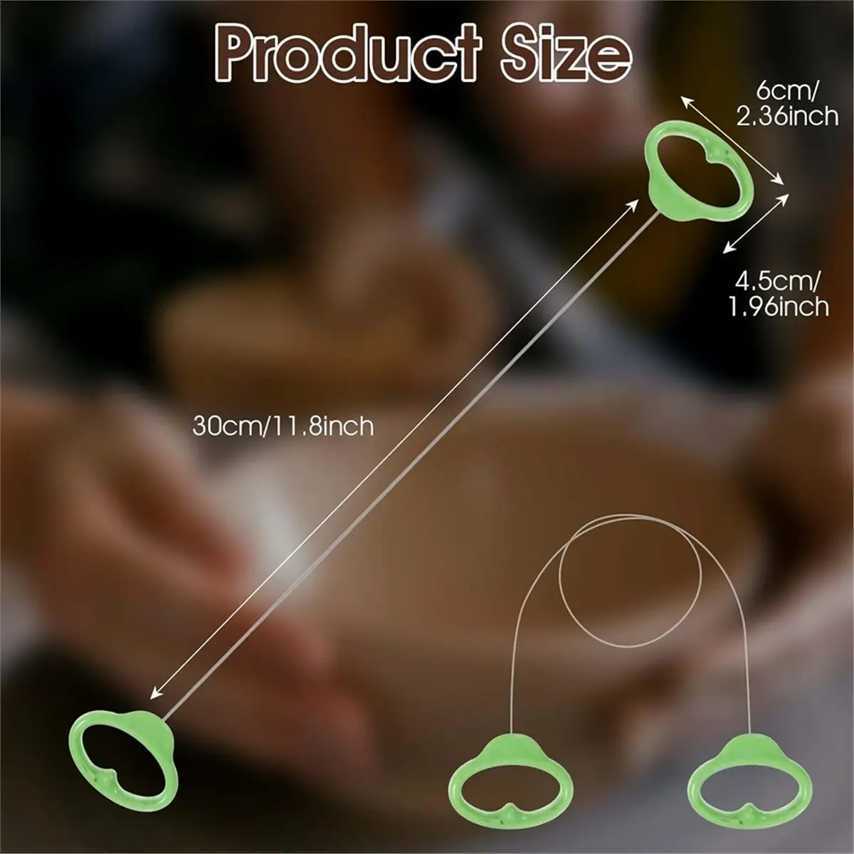 NEW 2Pcs Clay Cutter Clay Sculpting Tools Pottery Wire Tool, Steel Wires Cutter Tools Pottery Wire Cut Off Tool