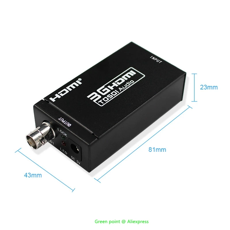 Imagem -02 - Hdmi ao Conversor Audio Hd-sdi 3g-sdi do Adaptador 1080p Dac de Sdi para o Cabo Coaxial do Apoio do Monitor Hdtv com Conector Masculino de Bnc 3g