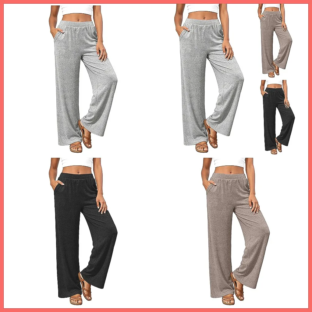 

Women's Wide Leg Sweatpants Fleece Lined Winter Pants 2026, Baggy Casual Drawstring Trousers