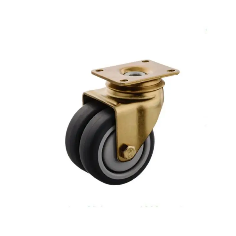 

1 Pcs Aviation Dining Car Wheel 3 Inch Universal Caster Bearing Silent Tpr Double Wheel