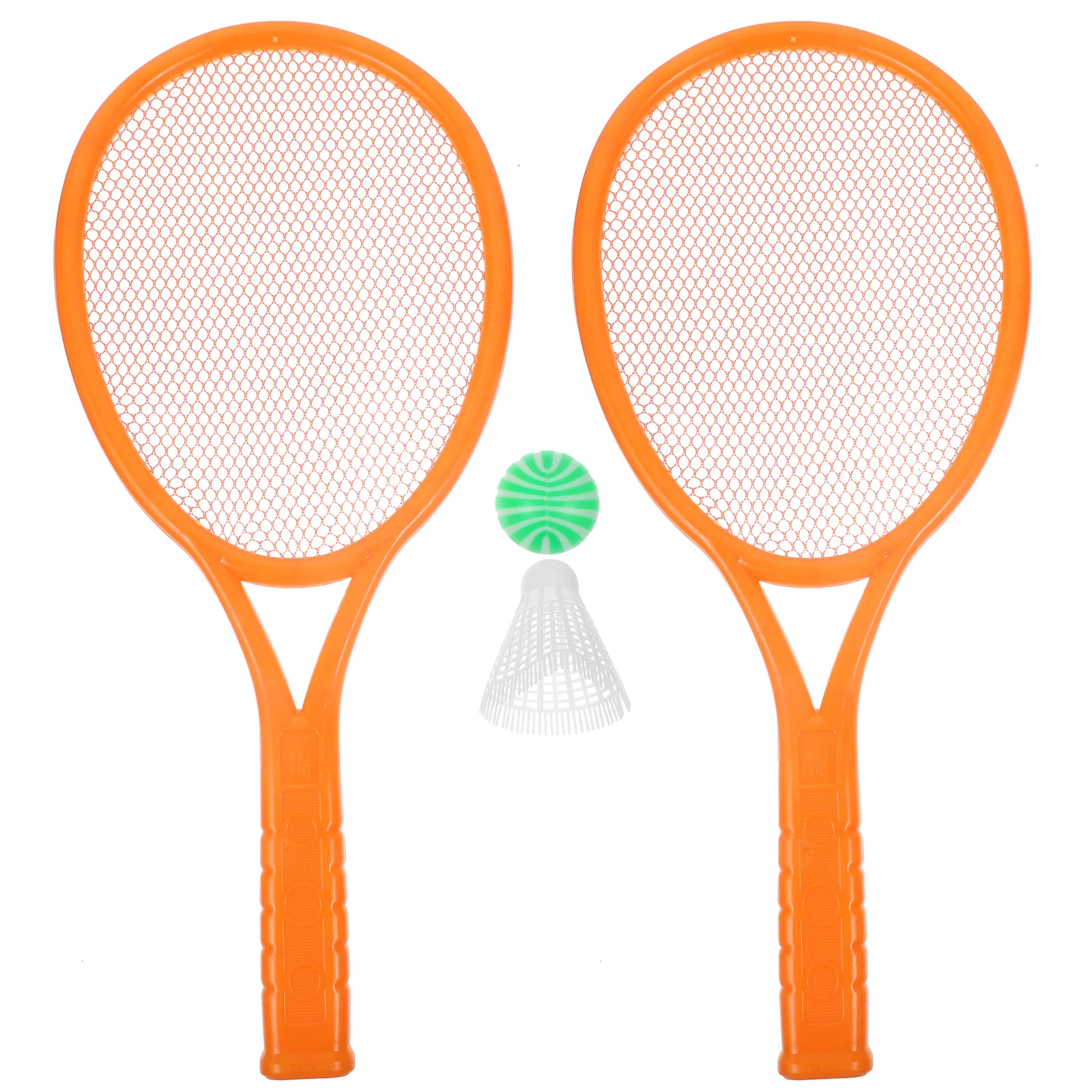 

1Set Tennis Racket Set Plastic Elastic Sturdy Handles Outdoor Indoor Sports Kids Parent Child Coordination Development