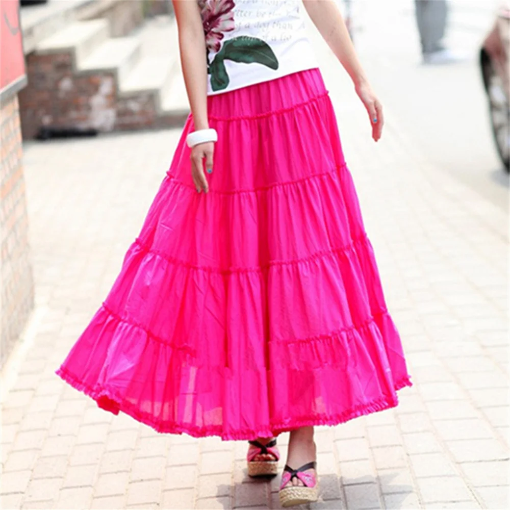 ใหม่ความยาว 85-95 ซม.สเปนผู้หญิง Flamenco Dance Blue Flamenco กระโปรงห้องบอลรูม Latin Salsa เต้นรําชุด Flamenc dancewear