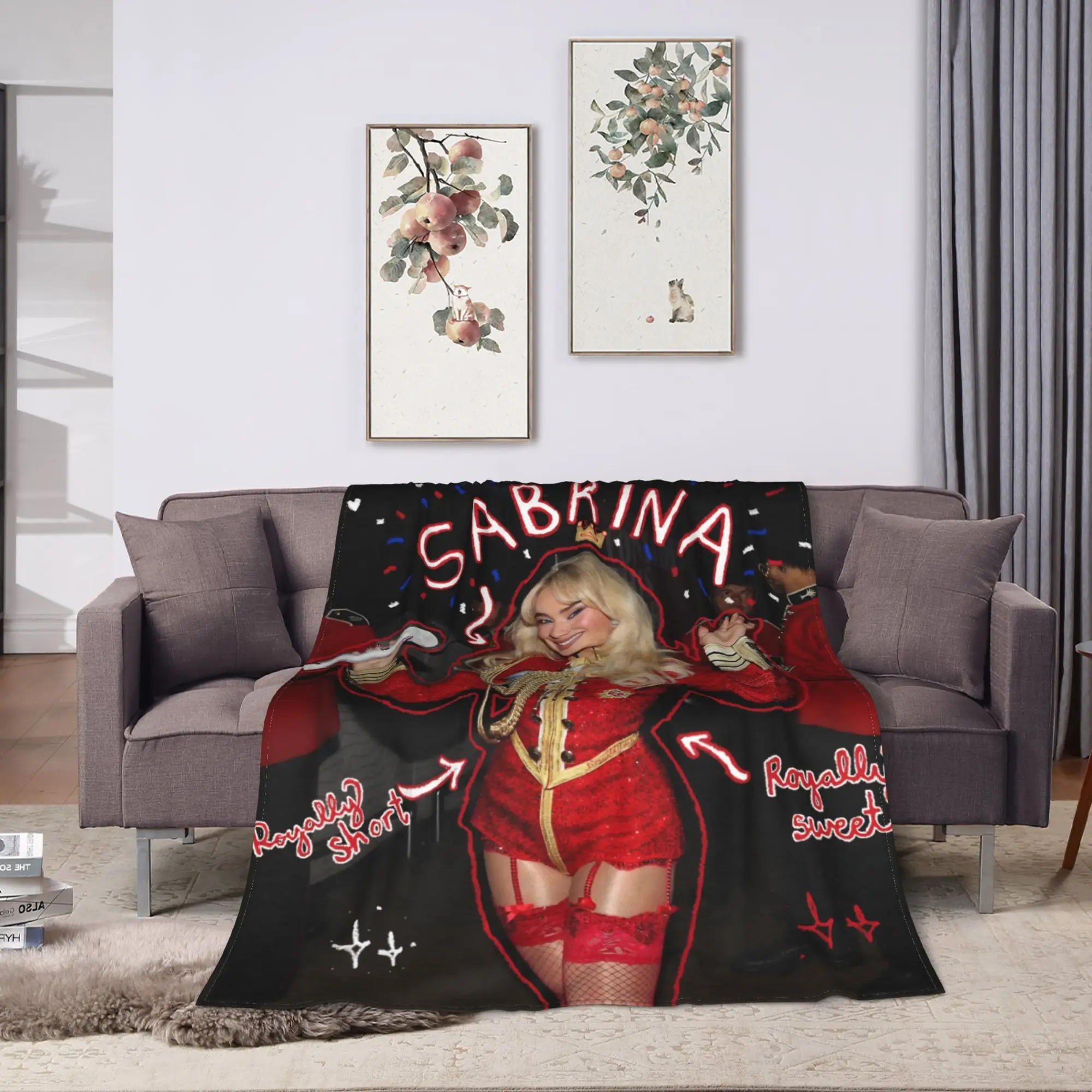 Man's Best Friend Sabrina Carpenter Blanket  Super Soft Plush Throw Blanket For Couch Chair Sofa Bed Flannel Bedspread Bed Cover