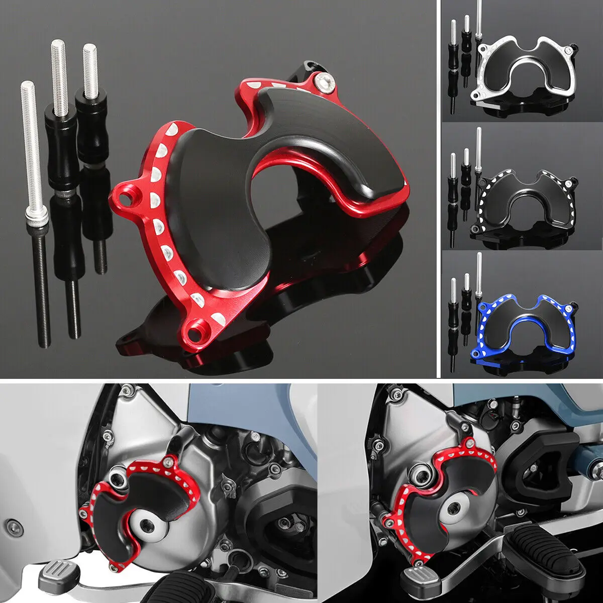 

Motorcycle Left Side Stator Starter Engine Crankcase cover For Honda MONKEY 125 SUPER CUB C125 2018-2021 Starter 3D Engine Cover