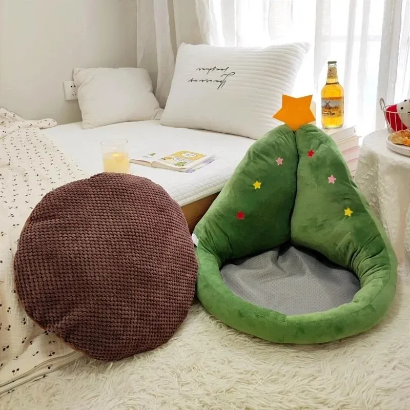 Christmas tree floor cushion lazy mat Christmas decoration cushion home balcony window seat sofa cushion